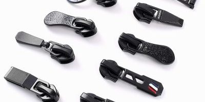 Custom carved logo metal zipper sliders (4)