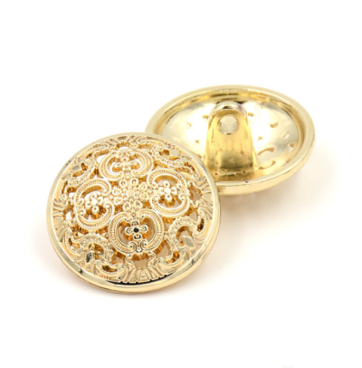 Pattern suit gold alloy men shirt button (4)