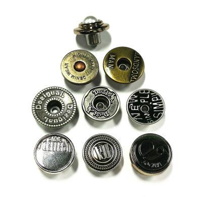 Special shape skull screw jeans metal button (3)